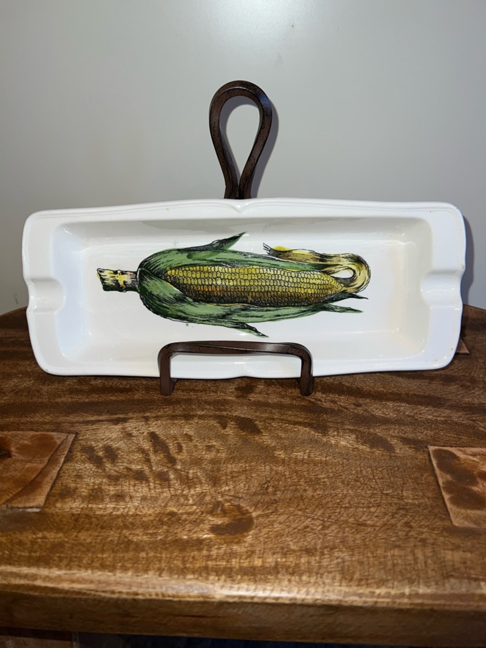 Vintage Original JSC Design ceramic corn plates set of four